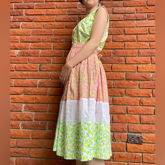 Vintage Lily Pulitzer floral colour block dress - Picture 9 of 16